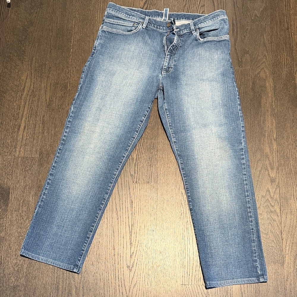 Relaxed Fit Men's ZegnaSport Blue Denim Jeans - size 38